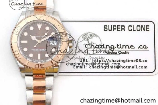 EWF SS Dial RG Yacht-Master Brown RG Bracelet 1:1 Edition Best on 126621 SS A3235 0409